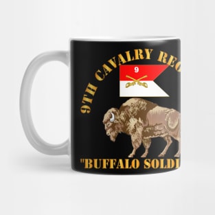 9th Cavalry Regiment - Buffalor Soldiers w 9th Cav Guidon Mug